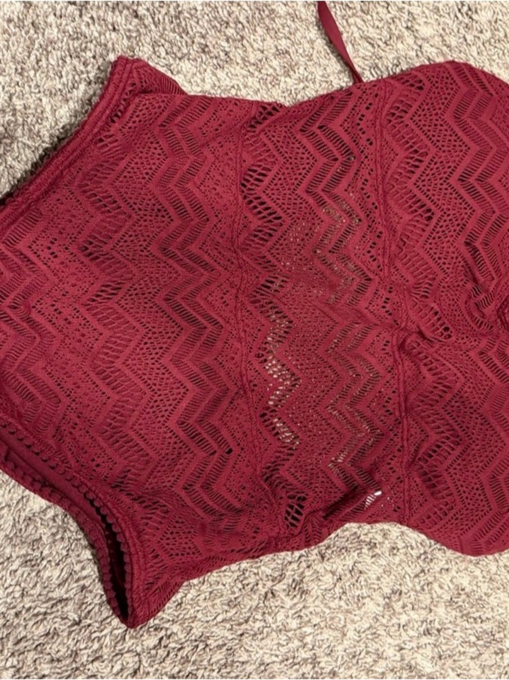Lace one piece swimsuit